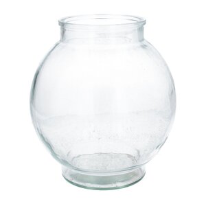 Clear Glass Ball Vase, Lrg