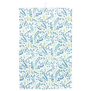 Fabric Tea Towel 70cm - Bluebell/Dragonfly