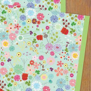 Floral gift wrap