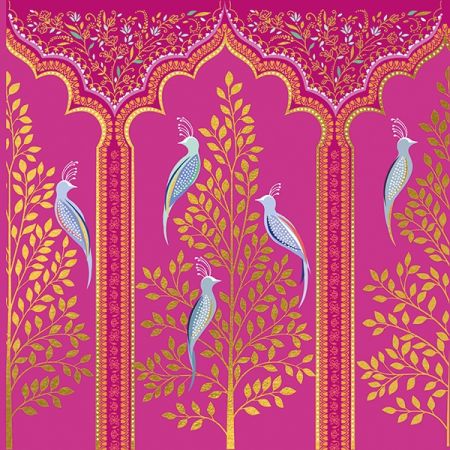Gold Tree, Birds & Arches - image 1