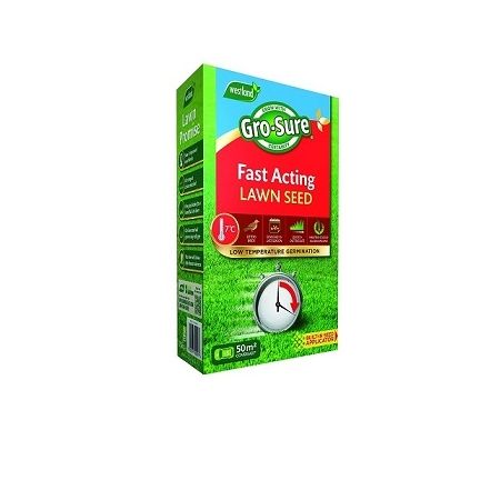 Gro-sure Fast Acting Lawn Seed 10m2 + 30% Extra Free