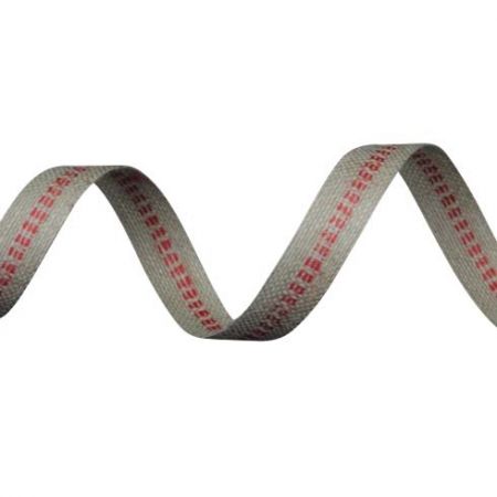 Hessian/Red Stitch Ribbon - 15mmx3m