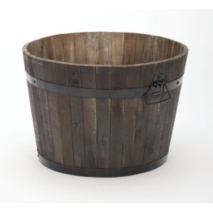 Rustic Wood Barrel - image 2