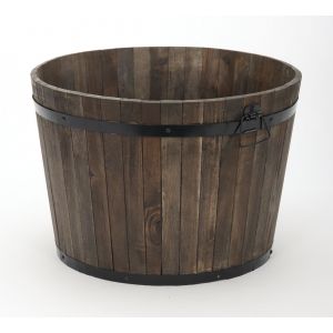 Rustic Wood Barrel - image 3