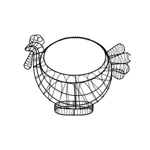 Wire Egg Basket 26cm - Rooster